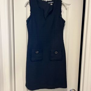 KARL LAGERFIELD black midi dress - tweed size 4